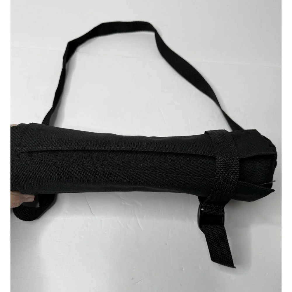 Cabelas Sports Bag Black Fishing Hunting Thick Sides One Pocket Pouch Zip Buckle